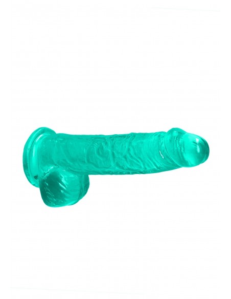 6"" / 15 cm Realistic Dildo With Balls - Turquoise - Dilda żelowe - 1