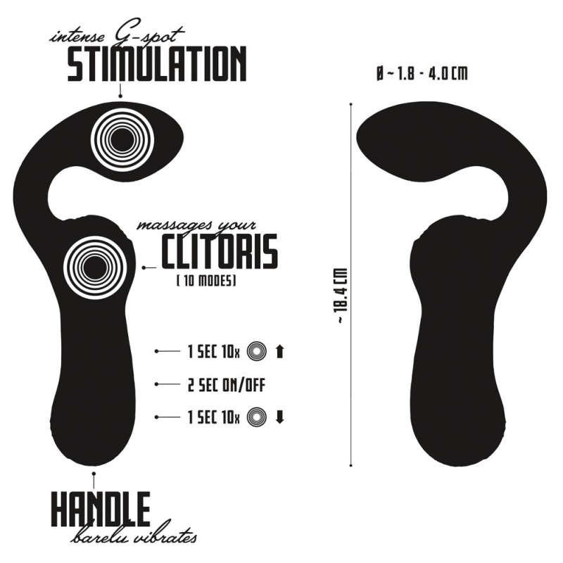 Wibrator podwójny Your New Favorite – elastyczna szyjka, dwa silniki, 10 trybów, długość 18,4 cm - 5