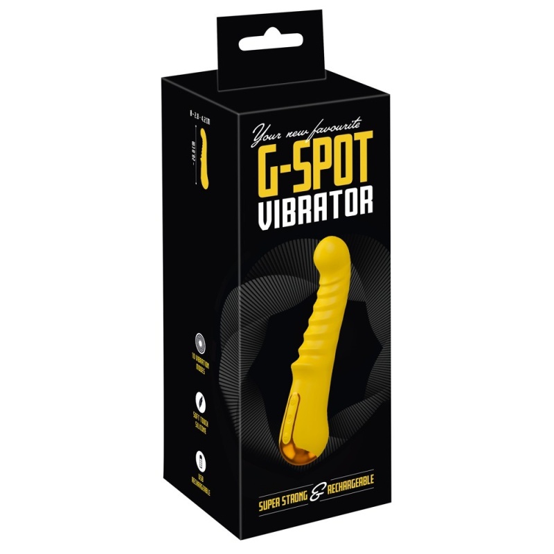 Wibrator G-Spot Your New Favorite — zakrzywiona głowica masująca, rowkowany elastyczny trzon, 20 cm - 1