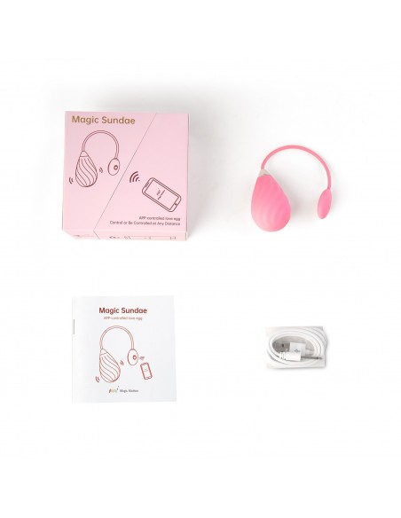 Magic Motion - Magic Sundae App Controlled Love Egg Pink - Kulki Gejszy i Jajeczka Wibrujące - 2