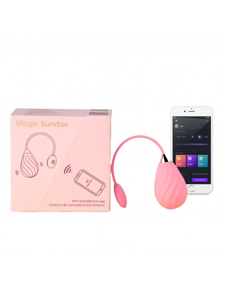 Magic Motion - Magic Sundae App Controlled Love Egg Pink - Kulki Gejszy i Jajeczka Wibrujące - 3