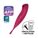 Wibrator łechtaczkowy Twirling Pro Connect App - fale powietrzne i wibrator punktowy, długość 20,3 cm - 6