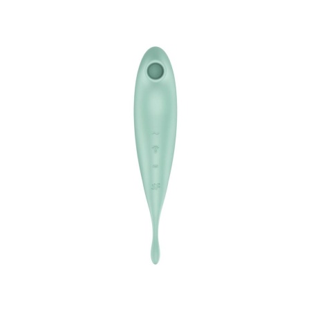 Wibrator Twirling Pro Connect App mint - podwójna stymulacja falami powietrznymi i wibracjami punktowymi, 20,3 × 3,8 × 3,7 cm - 3