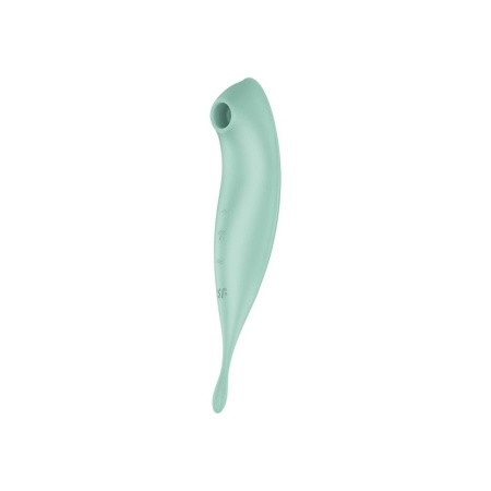 Wibrator Twirling Pro Connect App mint - podwójna stymulacja falami powietrznymi i wibracjami punktowymi, 20,3 × 3,8 × 3,7 cm - 1