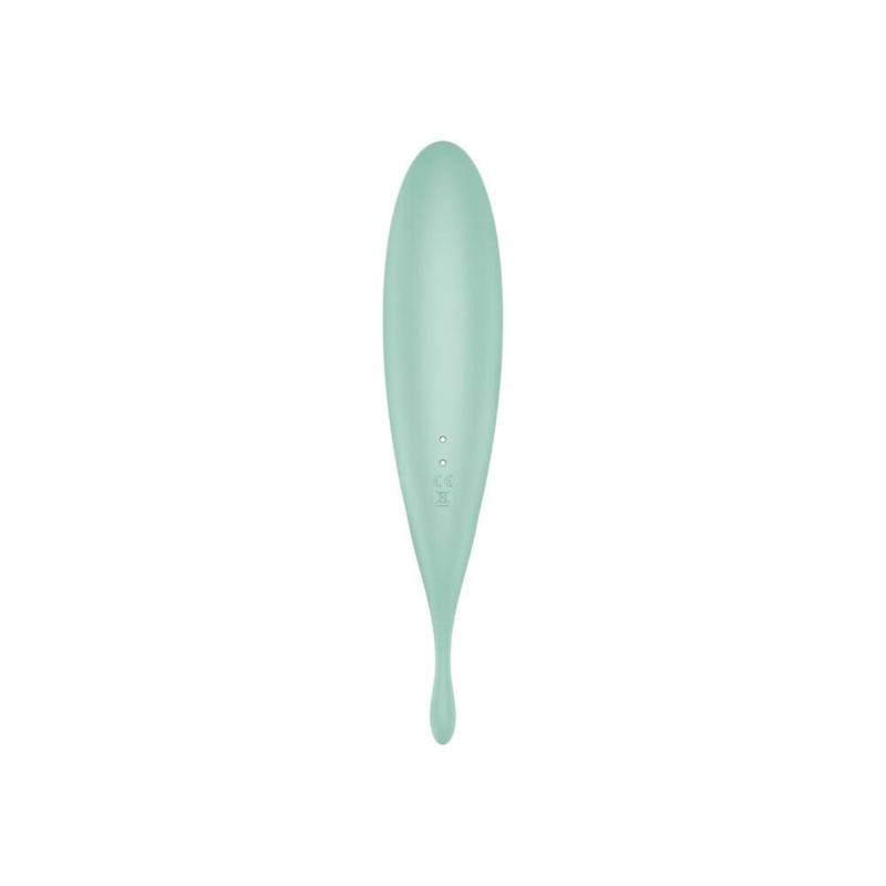 Wibrator Twirling Pro Connect App mint - podwójna stymulacja falami powietrznymi i wibracjami punktowymi, 20,3 × 3,8 × 3,7 cm - 4