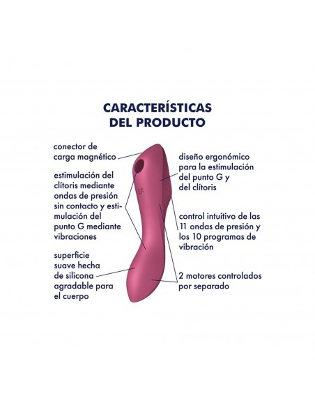 Curvy Trinity 3 red  - Wibratory Bezdotykowe - 3