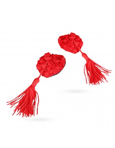 Rose Garden Pasties - Red - Klamry i klipsy na sutki - 3