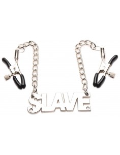 Enslaved Slave Nipple Clamps with Chain - Klamry i klipsy na sutki - 1