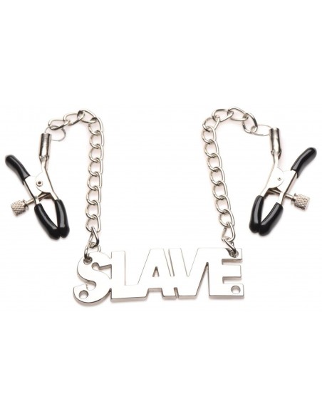 Enslaved Slave Nipple Clamps with Chain - Klamry i klipsy na sutki - 1