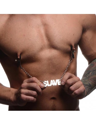 Enslaved Slave Nipple Clamps with Chain - Klamry i klipsy na sutki - 5