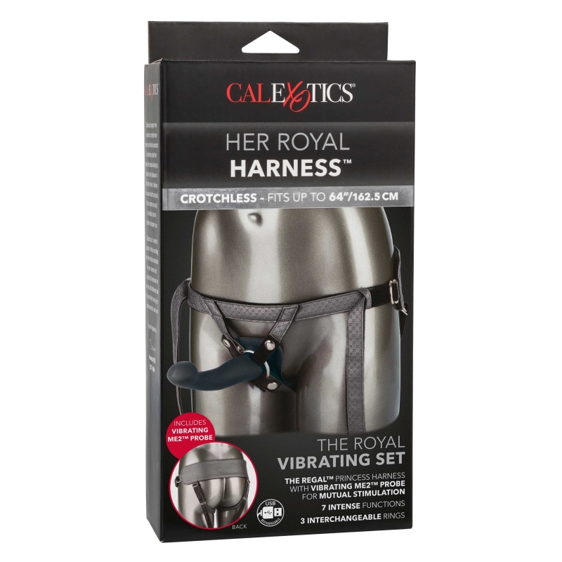 Zestaw strap-on The Royal Vibrating Set z wibrującym dildem 16,5 cm - 2