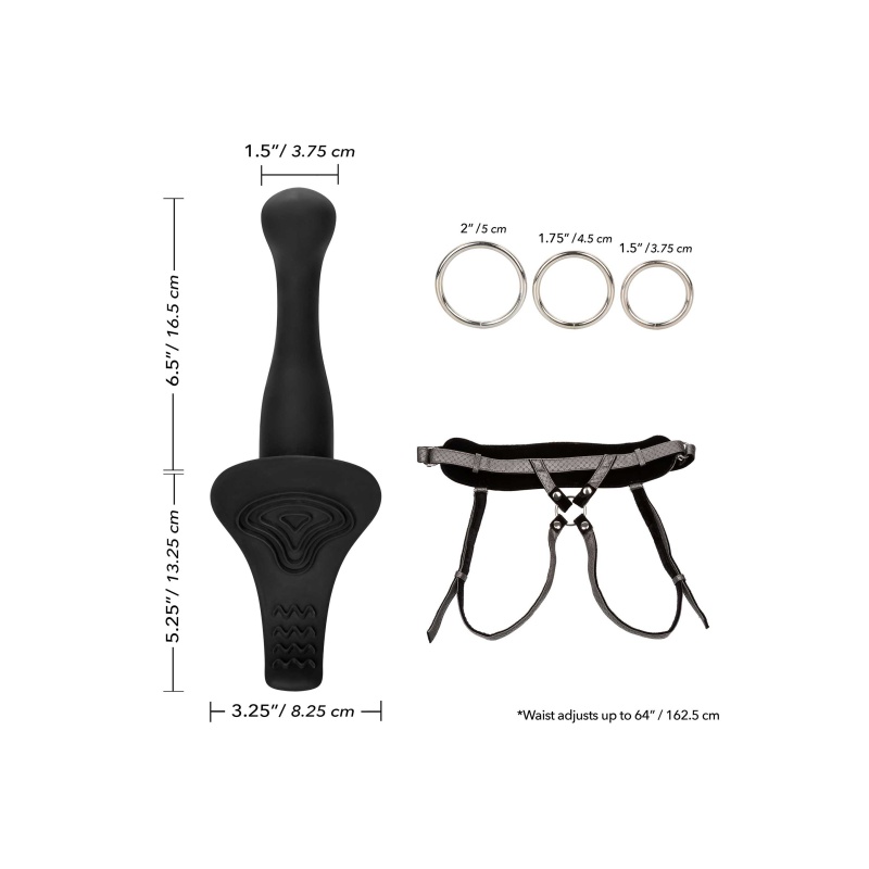 Zestaw strap-on The Royal Vibrating Set z wibrującym dildem 16,5 cm - 5