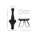 Zestaw strap-on The Royal Vibrating Set z wibrującym dildem 16,5 cm - 5