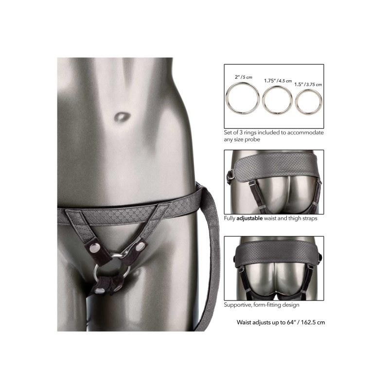 Zestaw strap-on The Royal Vibrating Set z wibrującym dildem 16,5 cm - 6