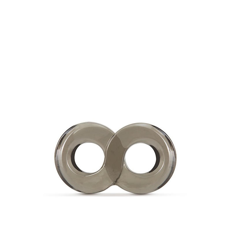 Pierścień na penisa i jądra Stay Hard Cock Ring and Ball Strap - konstrukcja typu 8, średnica wewnętrzna 1,7 cm, grubość ścianki - 1