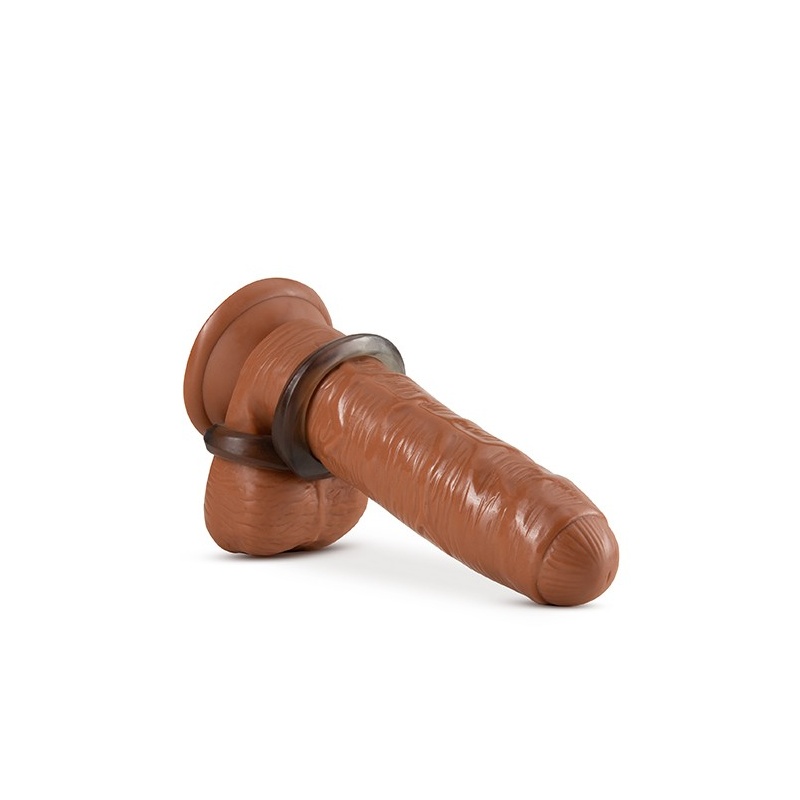 Pierścień na penisa i jądra Stay Hard Cock Ring and Ball Strap - konstrukcja typu 8, średnica wewnętrzna 1,7 cm, grubość ścianki - 4