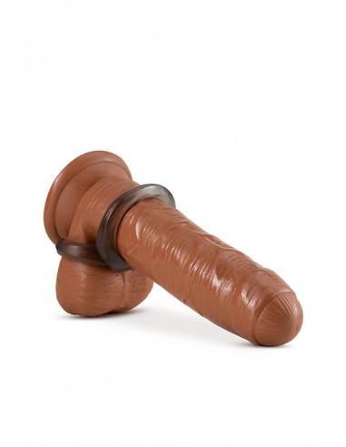 STAY HARD COCK RING AND BALL STRAP BLACK