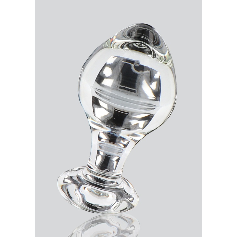 Szklany korek analny Brilliant Star 9 cm (4 cm średnicy) z bulwiastą końcówką - 2