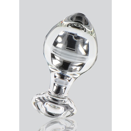 Szklany korek analny Brilliant Star 9 cm (4 cm średnicy) z bulwiastą końcówką - 2