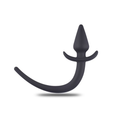 Plug analny z ogonem Toyz4Lovers Sexy Dart 8 cm, czarny - 1