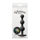 Korek Analny Glams Ripple Rainbow Gem Black - 2