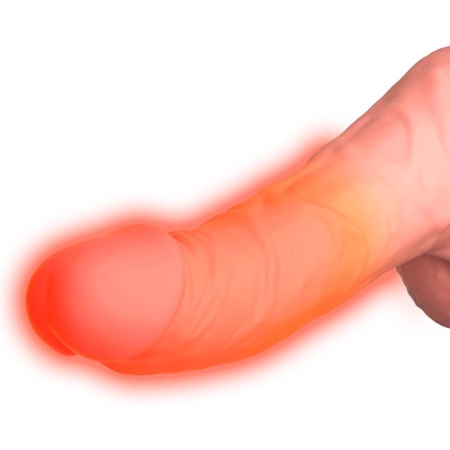Wibrator King Cock Plus Thrusting 6.5″ z jądrami, funkcją ogrzewania i ruchem posuwisto-zwrotnym, długość całkowita 27,1 cm - 7