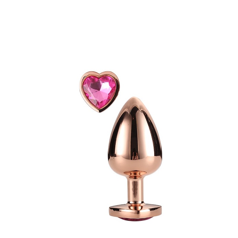 Korek Analny Gleaming Love Rose Gold Plug Medium - 5