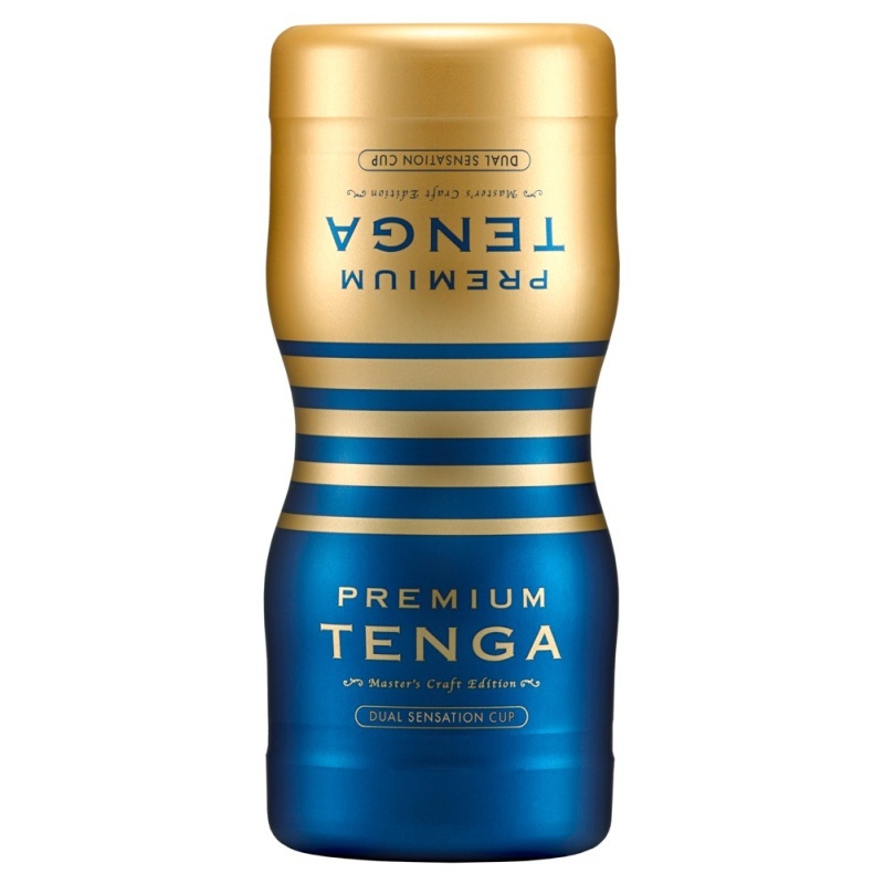 Masturbator Premium Dual Sensation Cup – dwustronna stymulacja Tough i Tender, długość 15,5 cm - 1