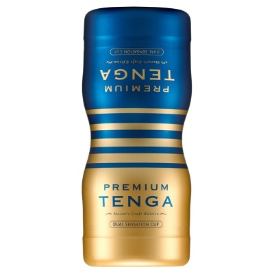 Masturbator Premium Dual Sensation Cup – dwustronna stymulacja Tough i Tender, długość 15,5 cm - 1 2