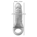 Nakładka na penisa z dildo Realistixxx Double Fucker – pierścień na jądra 4 cm, dildo 18 cm, średnica 3,1–4,5 cm - 3