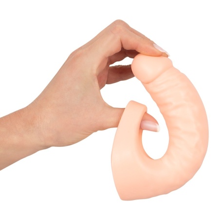 Nakładka na penisa z dildo Realistixxx Double Fucker – pierścień na jądra 4 cm, dildo 18 cm, średnica 3,1–4,5 cm - 9
