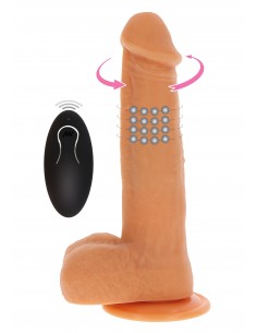 Rotating Beads Vibrating Dildo