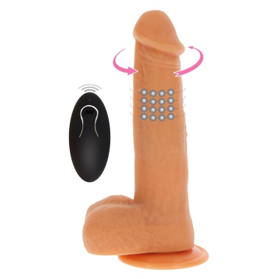 Wibrator Rotating Beads z obrotowymi koralikami i przyssawką, 21 cm - 1