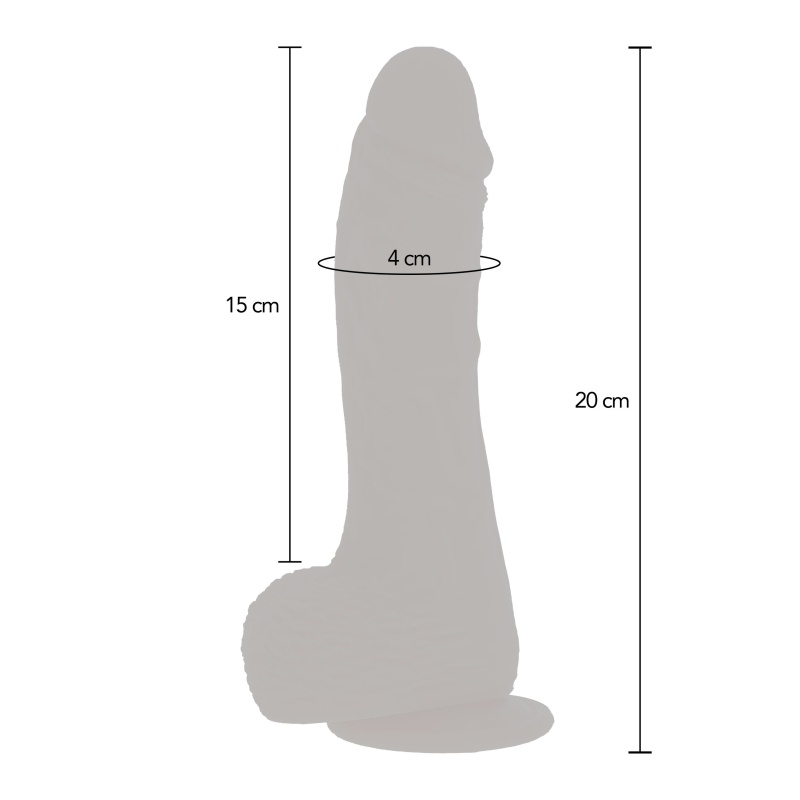 Dildo Up&Down Rotating Vibr – wibracja, rotacja i ruch posuwisty, 20 cm - 5
