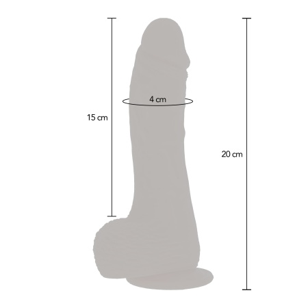 Dildo Up&Down Rotating Vibr – wibracja, rotacja i ruch posuwisty, 20 cm - 5