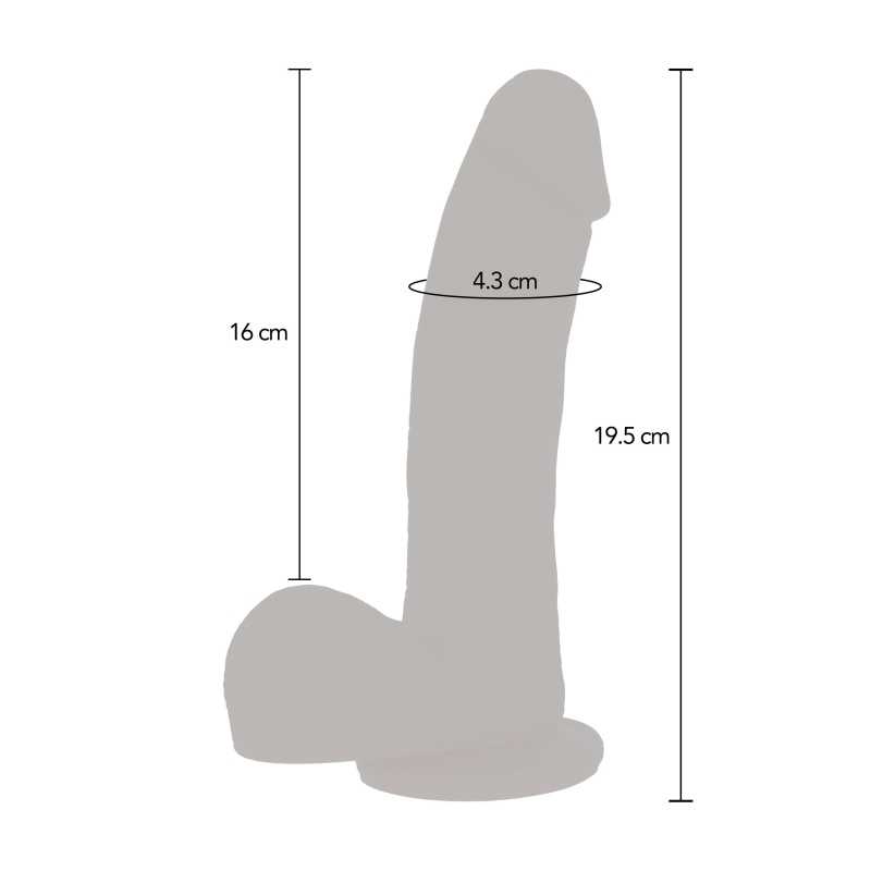 Dildo Magnetic Pulse Thrusting Light Skin Tone – 18 cm z pulsacją i tłoczeniem - 5