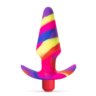 Wibrujący plug analny AVANT FREE SPIRIT SCARLET - silikon platynowo sieciowany Puria™, główka stożkowa, 10 trybów wibracji, 8,9 - 1