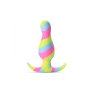 Korek analny Avant Kaleido Lime - stożkowa główka, krzywizna do dodatkowej stymulacji, silikon Puria™, 8,9 cm - 1