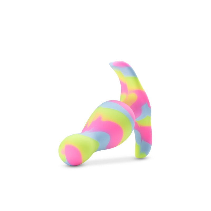 Korek analny Avant Kaleido Lime - stożkowa główka, krzywizna do dodatkowej stymulacji, silikon Puria™, 8,9 cm - 2
