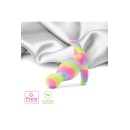 Korek analny Avant Kaleido Lime - stożkowa główka, krzywizna do dodatkowej stymulacji, silikon Puria™, 8,9 cm - 5