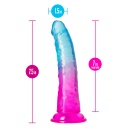 Dildo Beautiful Sky Sunset - anatomiczny kształt z przyssawką i podstawą strap-on, 19 cm - 3