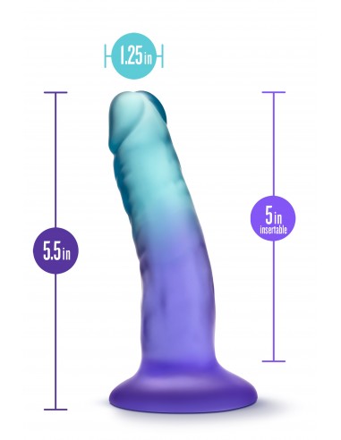 B YOURS MORNING DEW 5 INCH DILDO SAPPHIRE