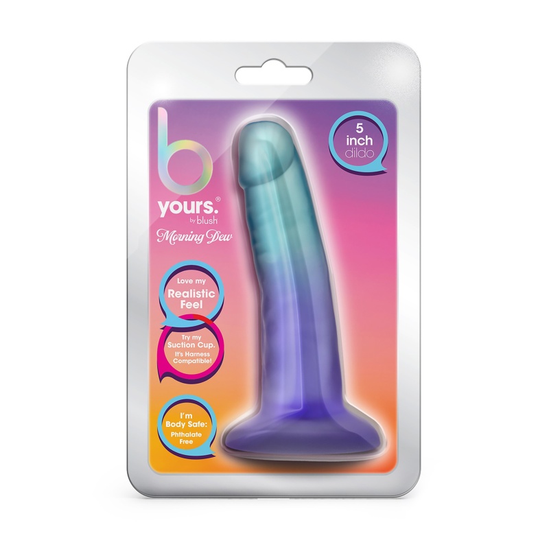 Dildo B Yours Morning Dew - Realistyczny Kształt, Przyssawka i Baza Strap-On, 13,9 cm × Ø 3,1 cm - 5