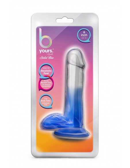 B YOURS STELLA BLUE 6 INCH DILDO BLUE