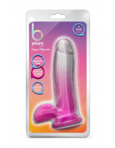 B YOURS SUGAR MAGNOLIA 7 INCH DILDO FUCHSIA
