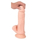 Wibrator Nature Skin Bendable RC — wyginany, realistyczny kształt z żołędzią i jądrami, z przyssawką i pilotem RC, 20,8 cm - 11