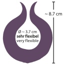 Wibrator pierścieniowy Couples Choice Two Motors Coup z 2 silnikami i elastycznymi ramionami, długość 8,7 cm - 3