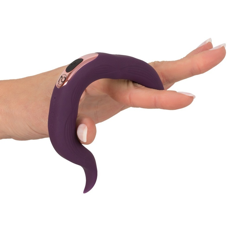 Wibrator pierścieniowy Couples Choice Two Motors Coup z 2 silnikami i elastycznymi ramionami, długość 8,7 cm - 10