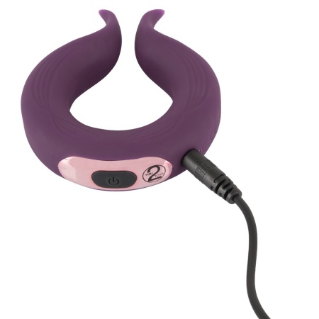 Wibrator pierścieniowy Couples Choice Two Motors Coup z 2 silnikami i elastycznymi ramionami, długość 8,7 cm - 11