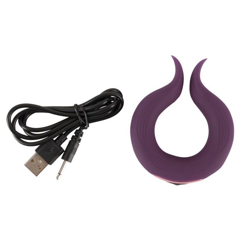 Wibrator pierścieniowy Couples Choice Two Motors Coup z 2 silnikami i elastycznymi ramionami, długość 8,7 cm - 12